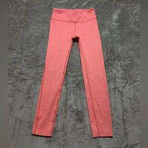 Outdoor Voices Superform Leggings Women’s XS Neon Pink Mid Rise Drawstring Gym